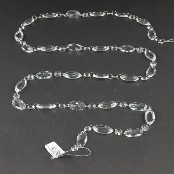 6'FAUX CRYSTAL GARLAND CLEAR