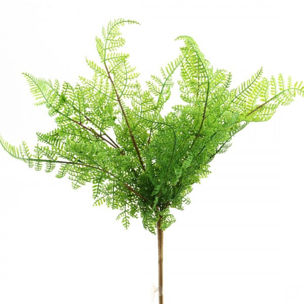 16"LEATHER FERN BUSH GREEN