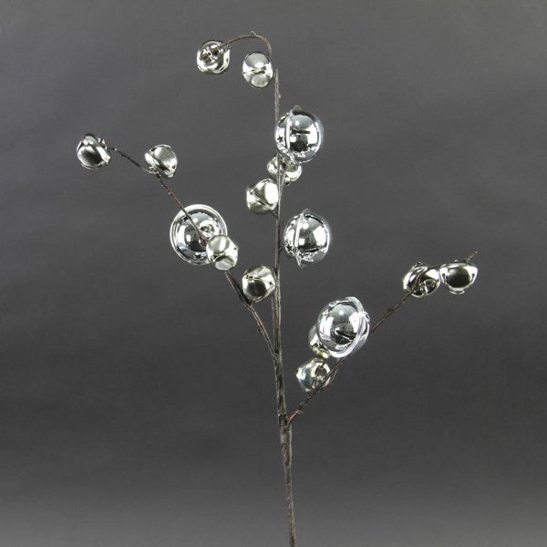 21"JINGLE BELL SPRAY SILVER