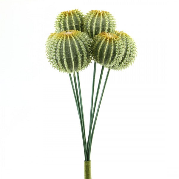 14"BARREL CACTUS ON STEM GRN