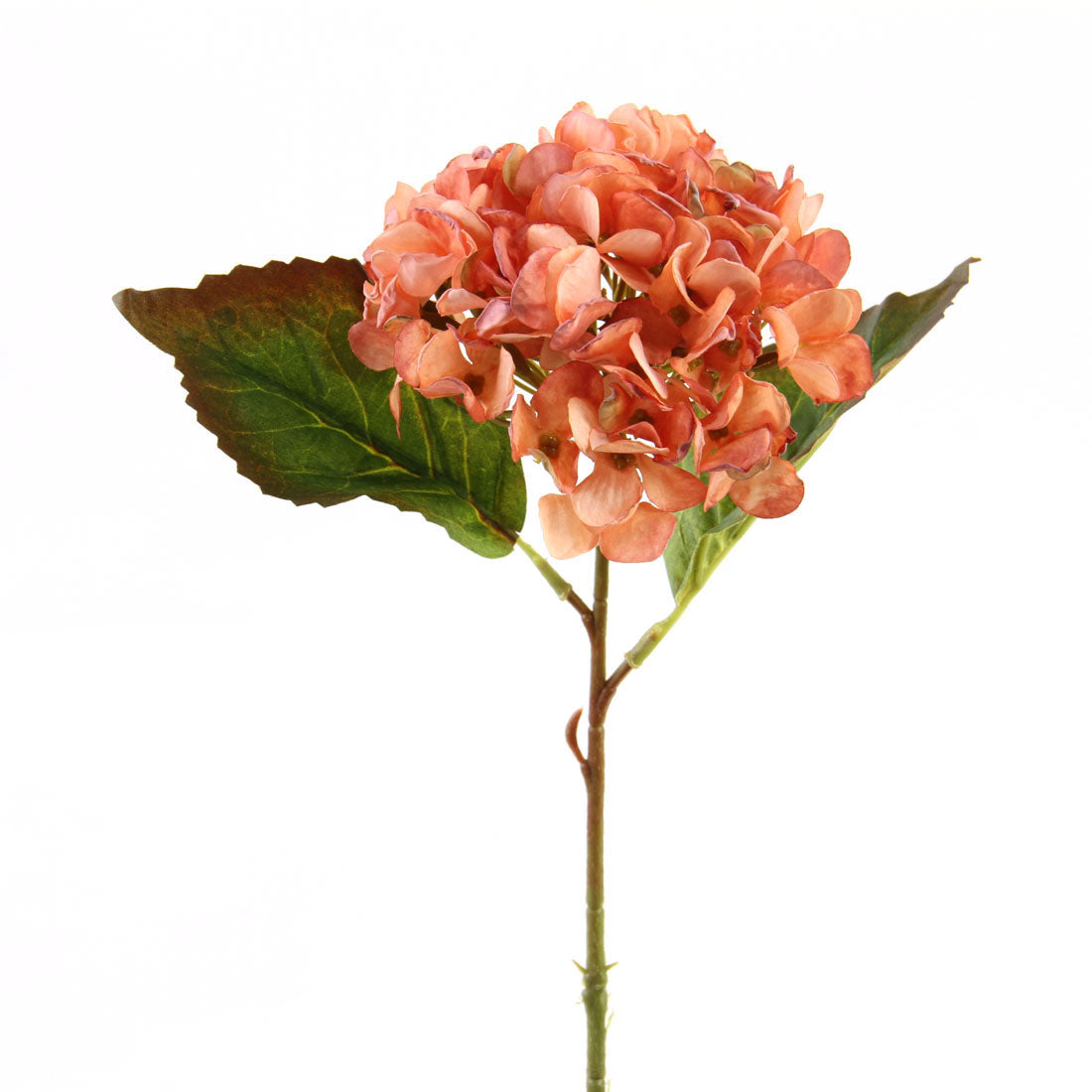 16"HYDRANGEA SPRAY CORAL