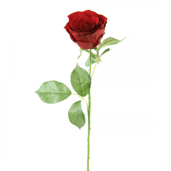 22"VEL ROSE BUD SPRAY RED