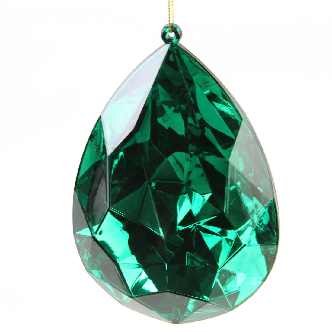 6"TEARDROP ORNA GREEN