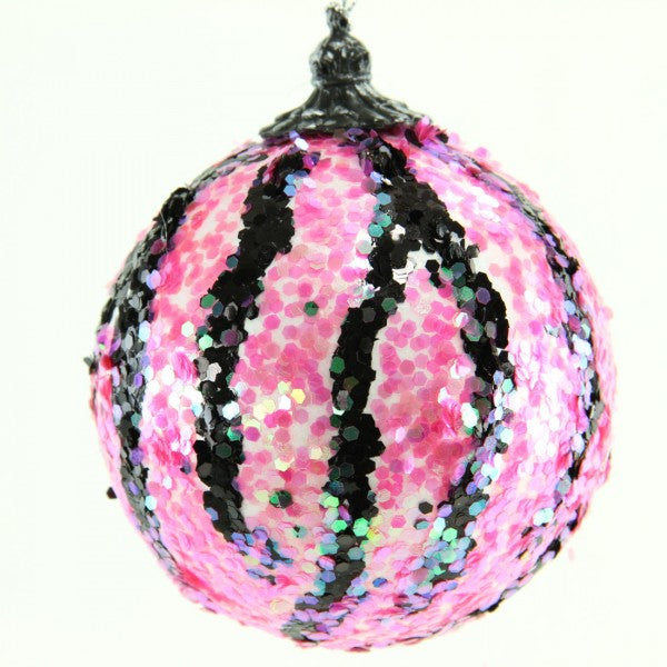 4"GL.ANIMAL PRT.BALL ORN A25
