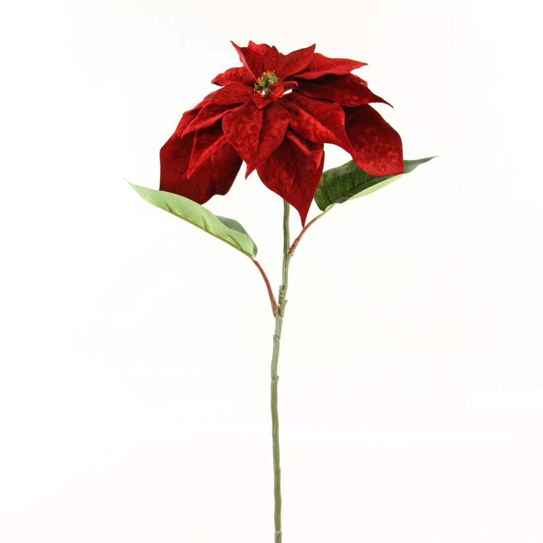 28"VELVET POINSETTIA SPRAY