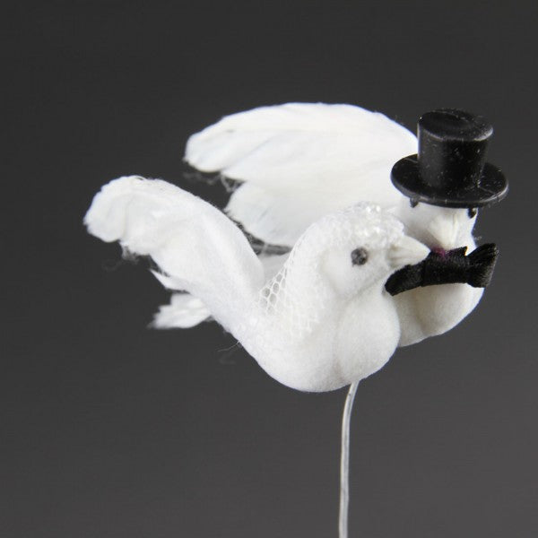 3"BRIDAL DOVE W/HAT/VEIL A25