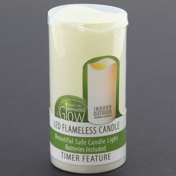 3"X6"MELTED EDGE LED CANDLE