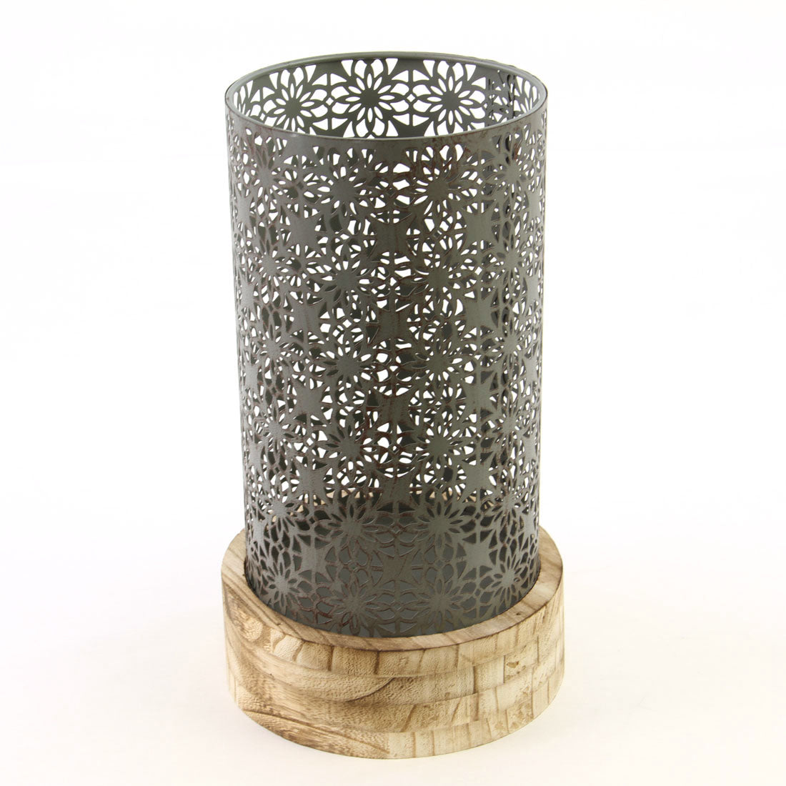 12"CYLINDER CANDLE HLDR BLACK