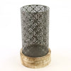 12"CYLINDER CANDLE HLDR BLACK
