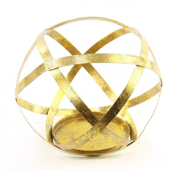 7.7"MTL SPHERE CANDLE HLDR