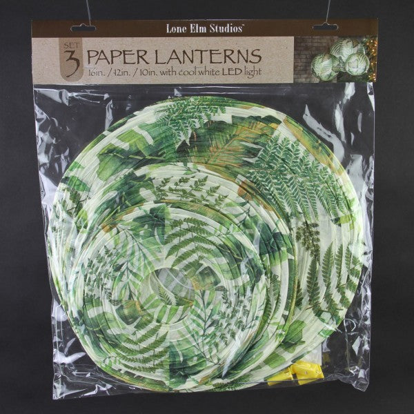 TROPICAL PAPER LANTERN 3/PKG