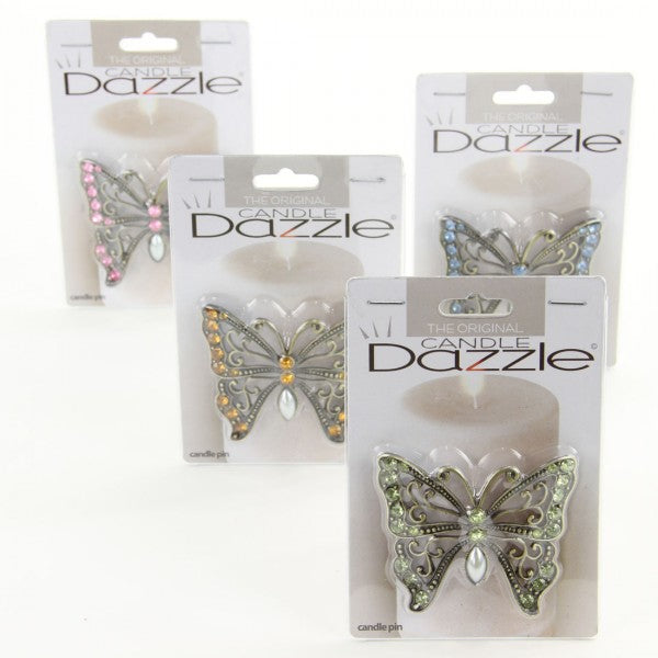 BUTTERFLY CANDLE PIN ASST A25