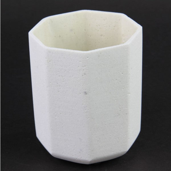 5"OCTA VASE FLAT WHITE