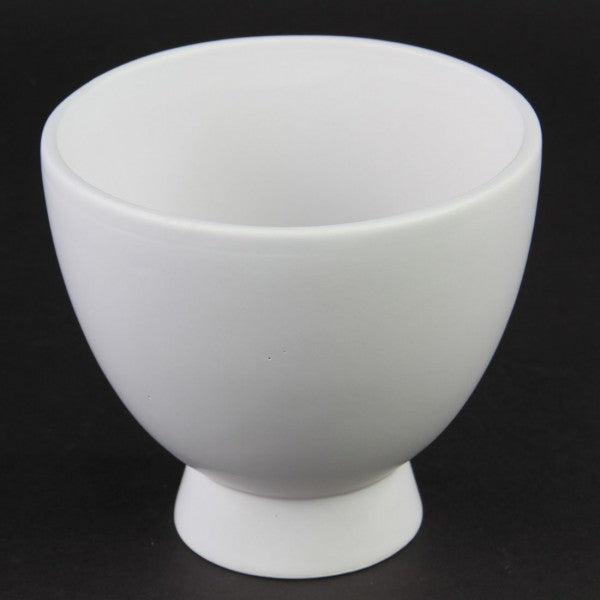 6"DAHLIA FOOTED URN WHITE