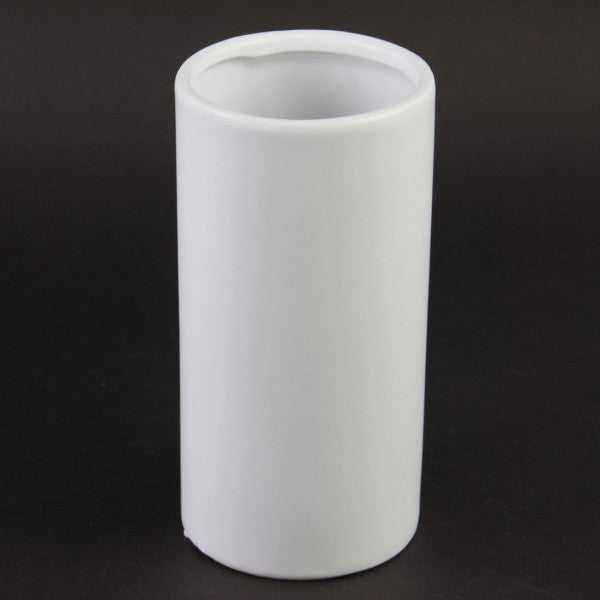 4"X8"CERAMIC CYLINDER WHITE