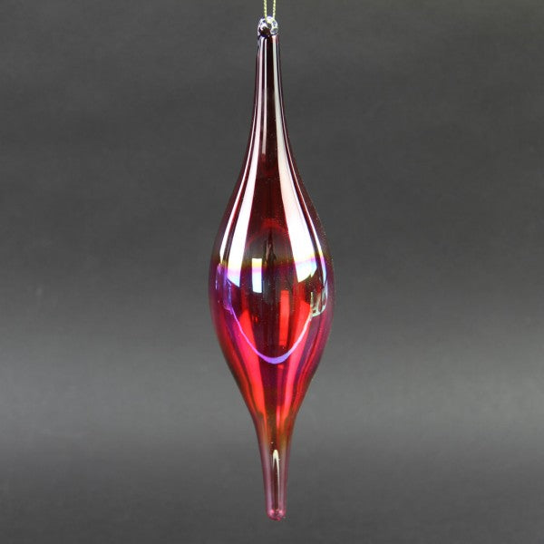 10.5"IRID GLASS FINIAL ORNA