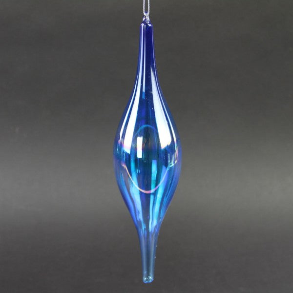 10.5"IRID GLASS FINIAL ORNA