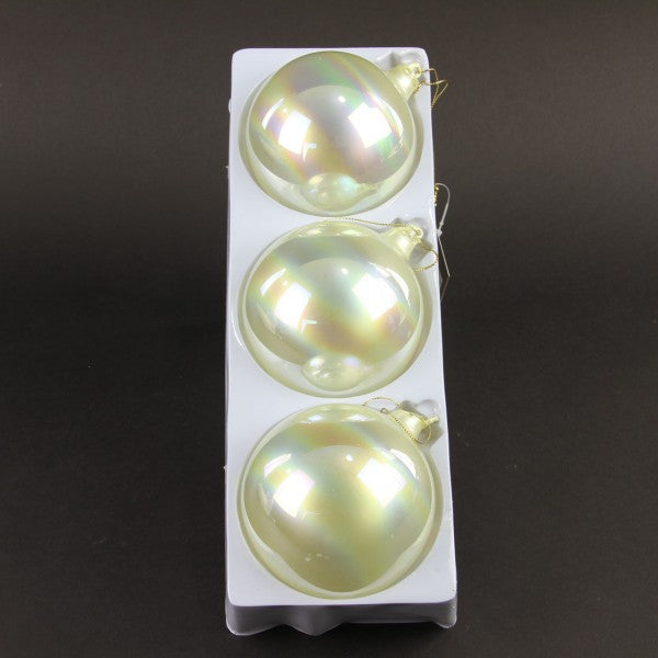 100MM PEARL GLASS BALL 3/BX
