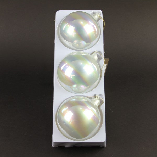 100MM PEARL GLASS BALL 3/BX