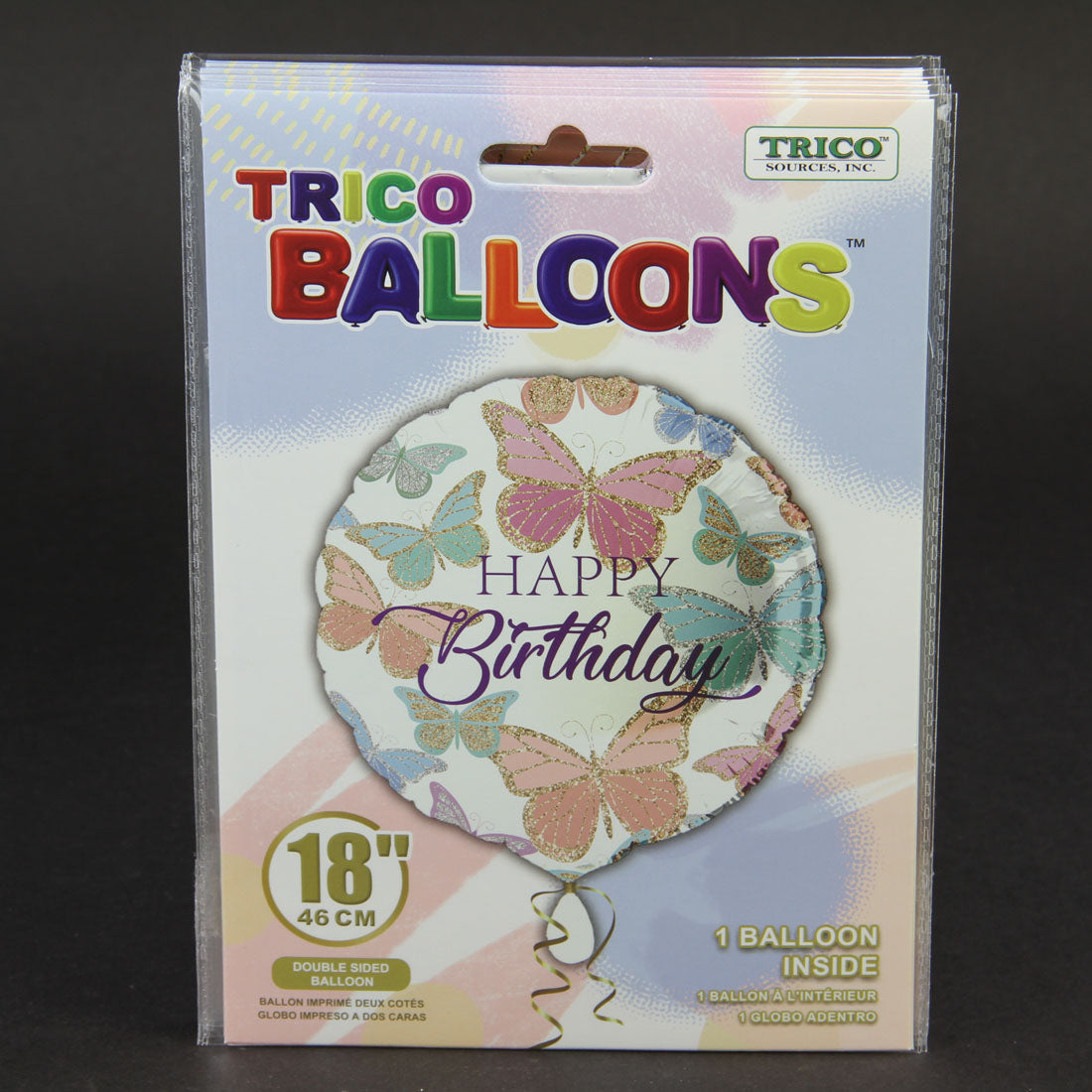 18"HAPPY BIRTHDAY MYLAR 5/PKG