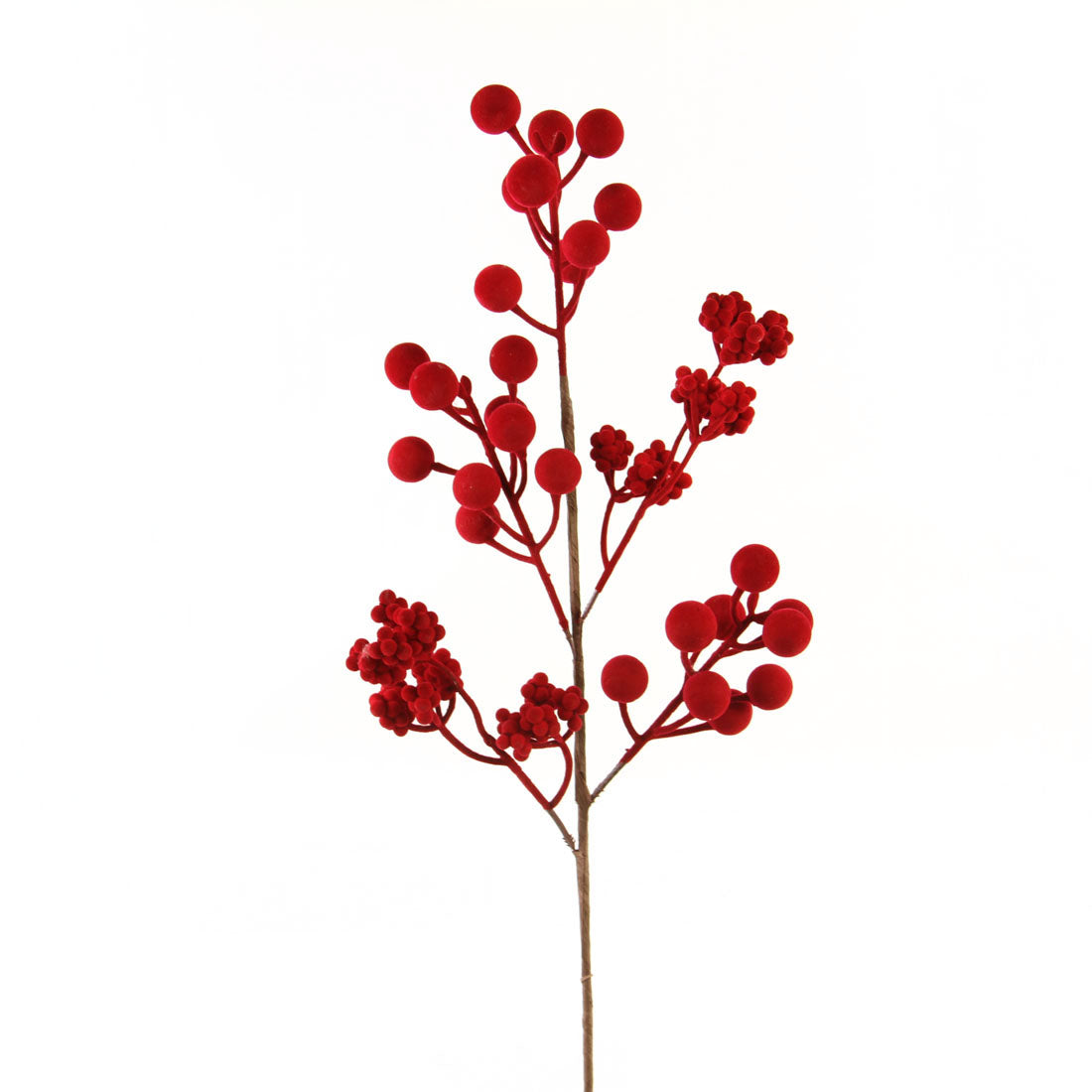22"FLCKD.BERRY SPRAY RED