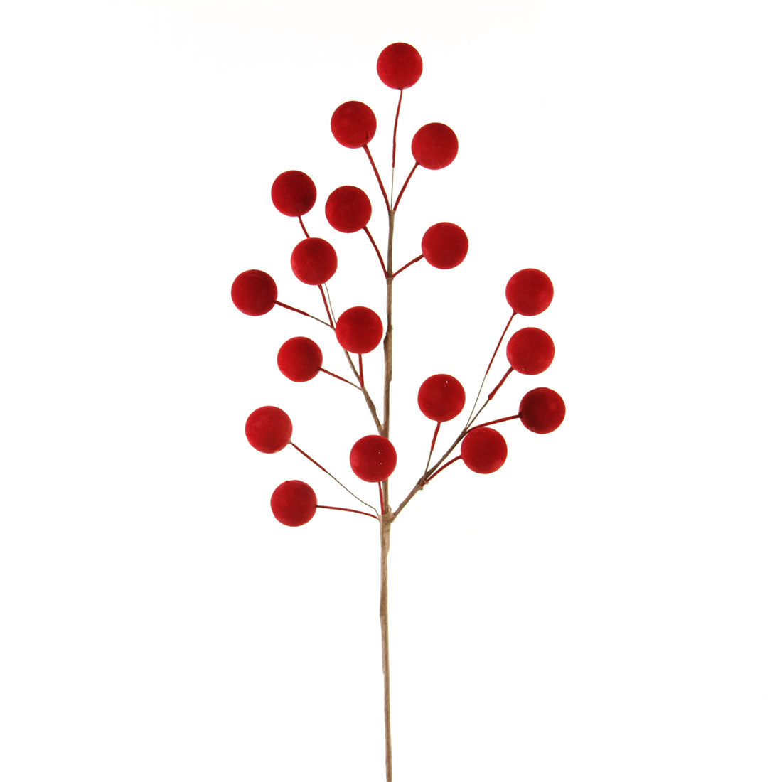 26"FLCKD.BERRY SPRAY RED