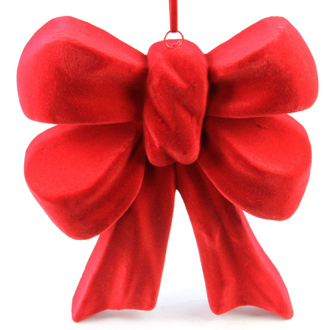 16"X4"X18"FLOCKED BOW RED