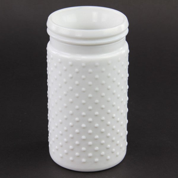 4"X7.5"HOBNAIL JAR WHITE