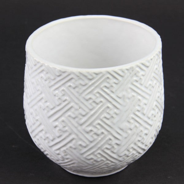 4.75"X4.75" KABASA POT WHITE