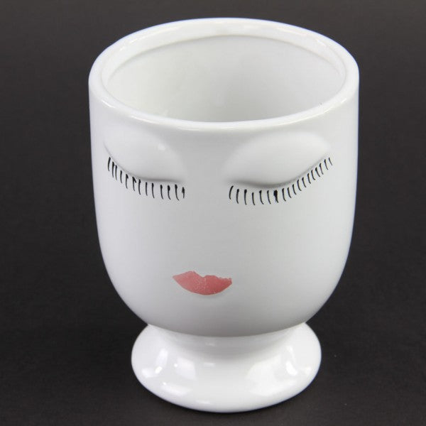 4"X5.25"SELFIE VASE VANILLA