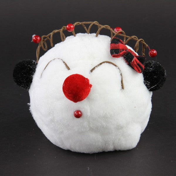 9.5"SNOWMAN HEAD WHITE
