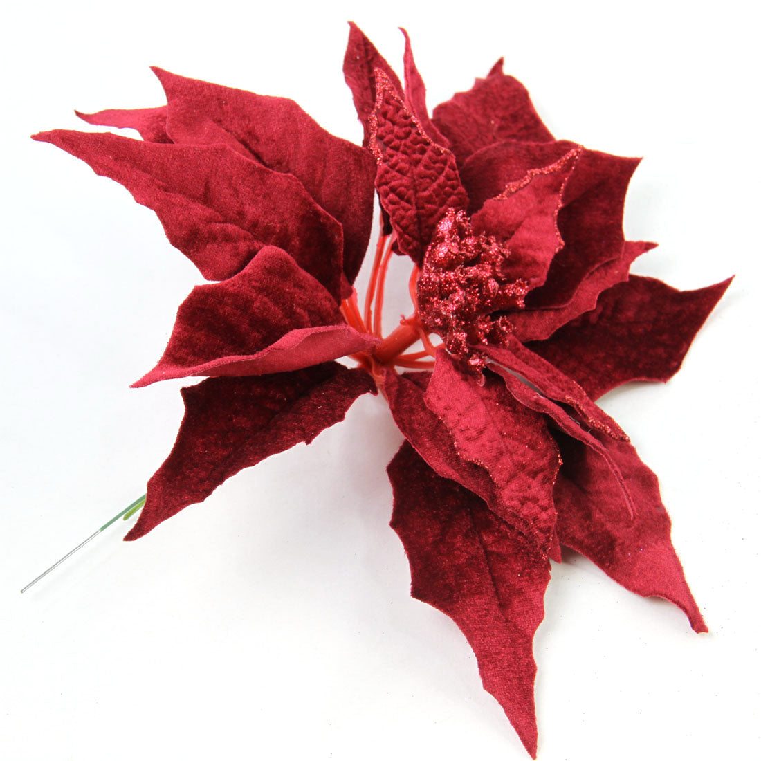 VELVET POINTY POINSETTIA