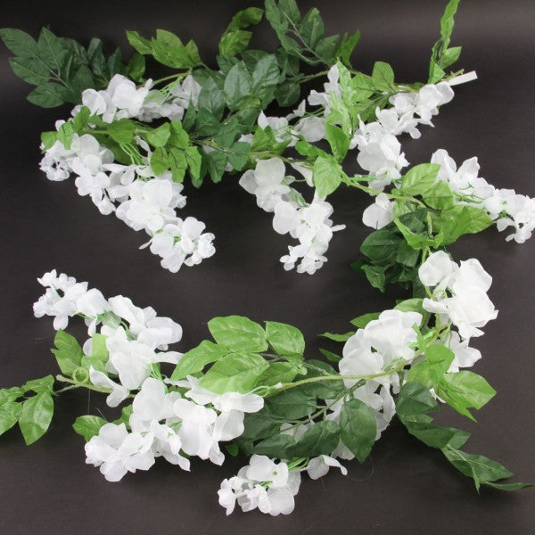6' WISTERIA GARLAND WHITE