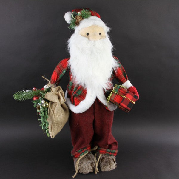35" SANTA CLAUS W/PINE