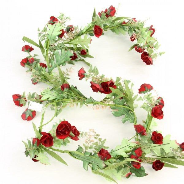 MINI ROSE GARLAND RED