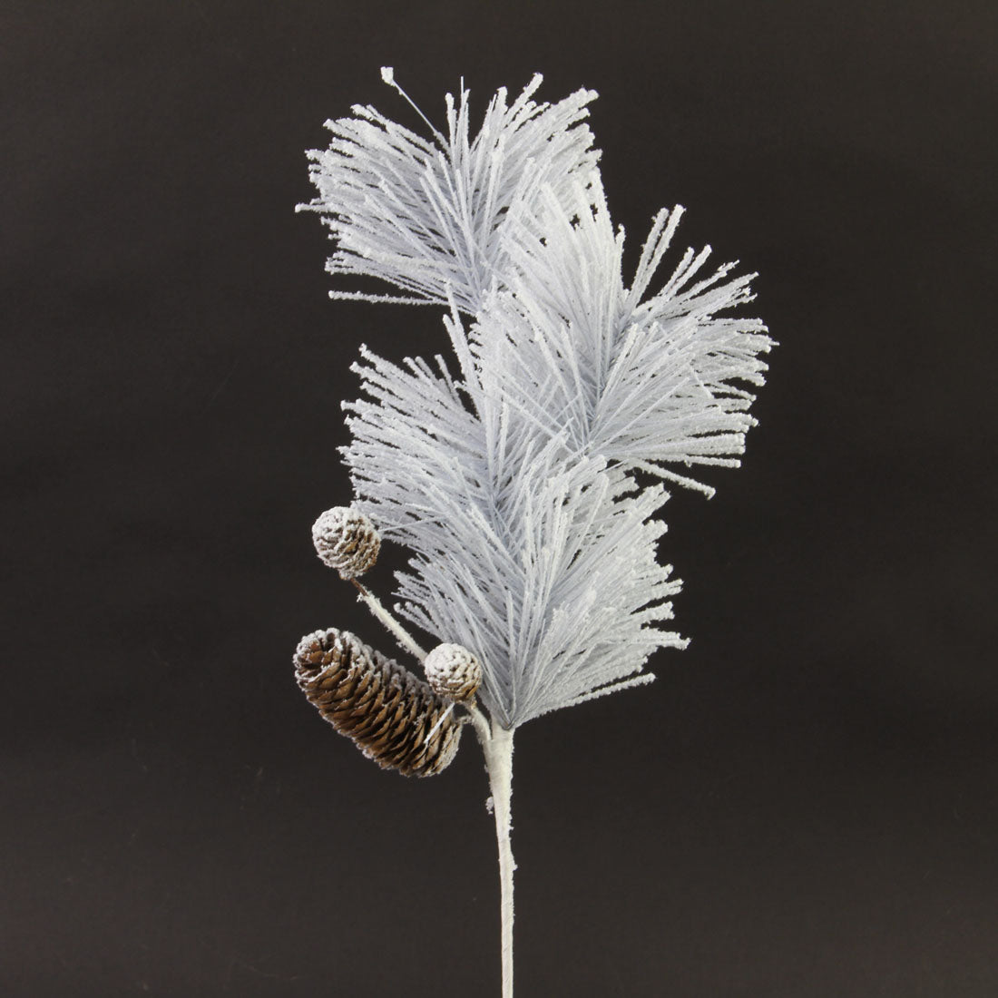 18"SNOW PINE/PINECONE WHITE