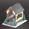 6"CARDBRD COVERED BRIDGE ORNA