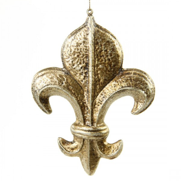 6"GLT FLEUR DE LIS ORN