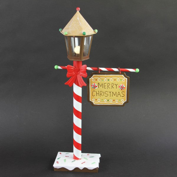 21"MTL GINGRBRD LAMP/SIGN A25