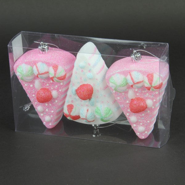 4"VP CAKE SLICE ORN 3/BX