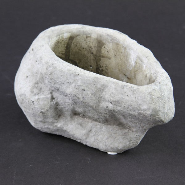 7.15"X3.6"STONE ROCK PLANTER