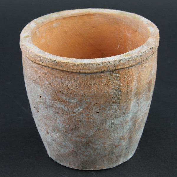 5.3"X5.15"STONE AGED PLANTER