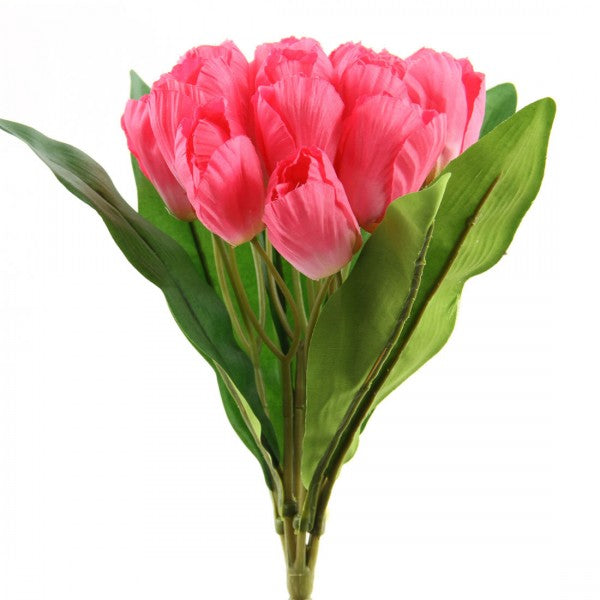 10"TULIP BOUQUET X18 PINK