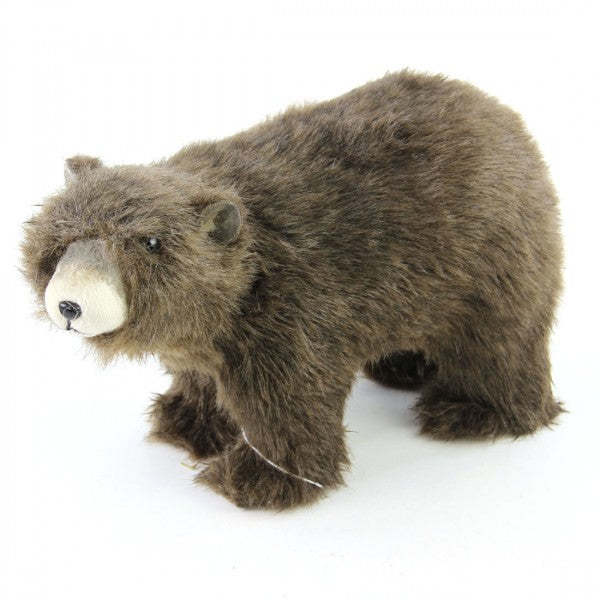 12" STANDING FUR BEAR BROWN