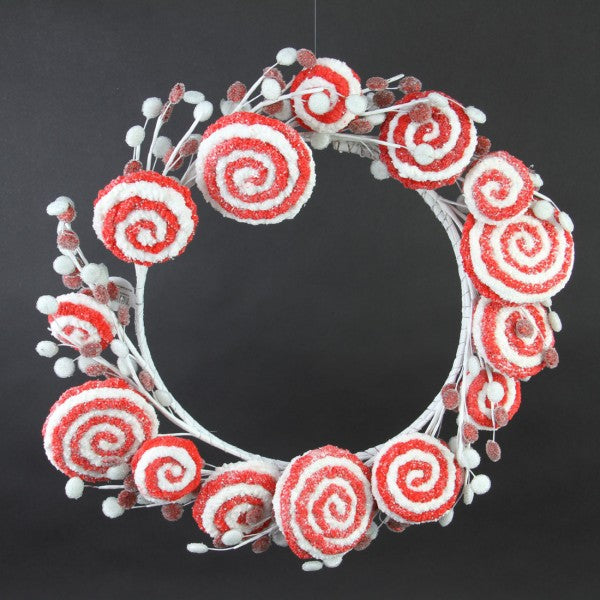 20"SWIRL/GLT.CAND.WREATH M25