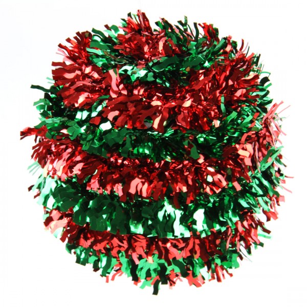 6"SPARKLE TINSEL BALL ORN A25