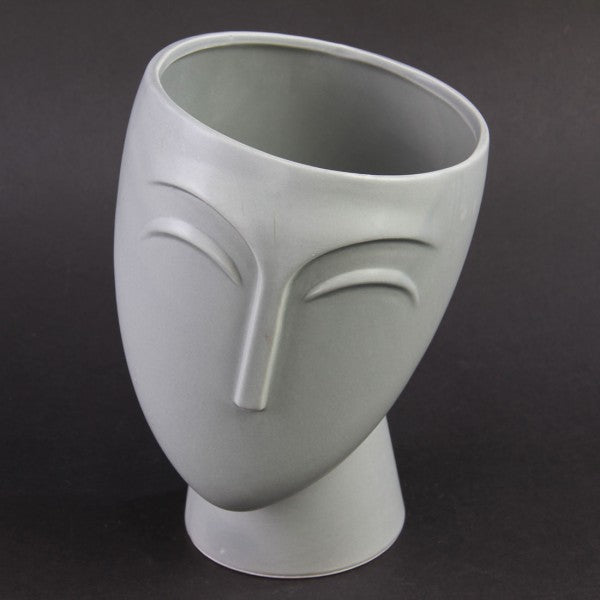 9.5"CERAMIC HEAD PLANTER A25