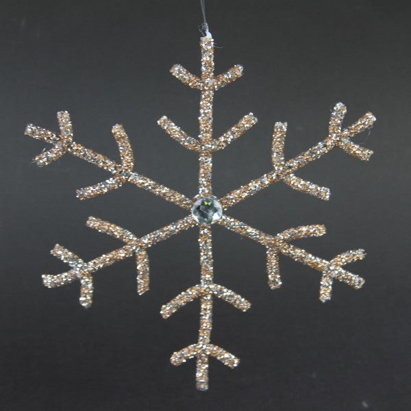 8"MICRO BD SNOWFLAKE ORN A25