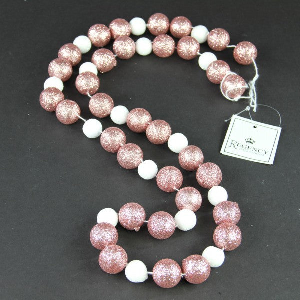 47"GLIT/MICA BALL GARLAND A25