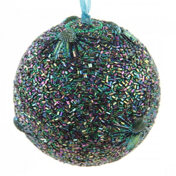 4"PEACOCK EYE BALL ORNA A25